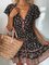 Multicolor Short Sleeve Printed Casual Cotton Dresses