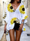 White Floral Batwing Shift Shirts & Tops