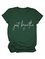 Short Sleeve Letter Crew Neck Printed Shirts & Tops