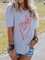 Plus size Short Sleeve Casual Shirts & Tops