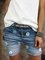 Blue Printed Casual Pants