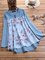 Buttoned Casual Floral-print Cotton-Blend Shirts & Tops