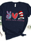 Crew Neck Printed Short Sleeve Casual Shirts & Tops