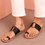 Black Summer Leather Slippers