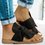Women Flat Heel Bowknot Daily Slip On Sandals Pink