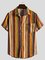 Men's Striped Linen Basic Shirts