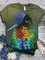 Plus Size Crew Neck Cotton-Blend Short Sleeve Shirts & Tops