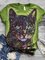 Plus Size Animal Crew Neck Cotton-Blend Casual Shirts & Tops