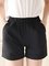 Vintage Plus Size Women Plain Pockets Casual Shorts