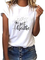 Plus size Short Sleeve Letter Shirts & Tops