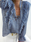 Blue Casual Long Sleeve Shirts & Tops