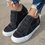 Women Low Heel All Season Closed Toe Canvas Sneakers