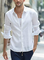 Casual Solid Long Sleeve Shirts & Tops