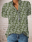 Plus size Vintage Short Sleeve Floral Shirts & Tops