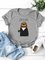 Casual Cotton-Blend Printed Crew Neck Shirts & Tops