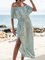 Blue Cold Shoulder Off Shoulder Dresses