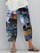 Tribal Print Casual Shift Cotton Pants