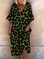 Short Sleeve Casual Leopard Dresses