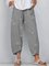 Gray Casual Cotton-Blend Star Pants