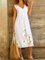 Cotton-Blend V Neck Short Sleeve Floral Dresses
