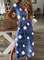 Blue Purple Ombre/tie-Dye Short Sleeve Shift Crew Neck Dresses