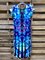 Blue Short Sleeve Cotton Printed Dresses