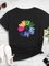 Floral Daily Casual Short Sleeve Shift Shirts & Tops