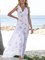 White Swing Sexy Animal V Neck Dresses