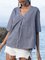Blue Shift Short Sleeve Solid Shirts & Tops