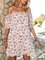 White Off Shoulder Shift Sexy Floral Dresses