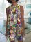 Multicolor Sleeveless Crew Neck Dresses