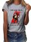 Crew Neck Cotton-Blend Printed Short Sleeve Shirts & Tops