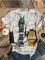 Cat Pattern Short Sleeve Casual Shirts & Tops