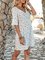 Yellow Paneled Short Sleeve V Neck A-Line Mini Dresses