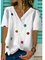 V Neck Short Sleeve Shirts & Tops