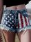 Star Printed Casual Denim Pants