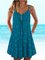 Lake Blue Buttoned Casual A-Line Dresses