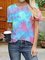 Women Rainbow Tie Dye Shift Shirts & Tops