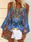 Off Shoulder Printed Casual Shirts & Tops