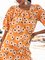 Yellow Floral Casual Floral-Print Crew Neck Shirts & Tops