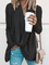 Women Fashion Plus Size Spring/Fall Cowl Neck Asymmetrical Long Sleeve Solid Casual T-Shirts&Blouses