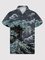 Men's Black Printed Animal Casual Shirt Collar Shirts
