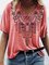 V Neck Boho Shirts Blouses