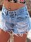 Light Blue Club Date Party Daily Denim Sexy Pockets Ripped Sheath Pants