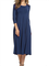 Women Daily Cotton 3/4 Sleeve Paneled Summer Dress