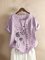 Crew Neck Short Sleeve Casual Shirts & Tops