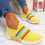 Color Block Fly-Woven Fabric Sneakers