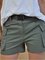 Green Pockets Casual Plain Shorts
