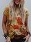 Yellow Short Sleeve Printed Cotton-Blend Casual Shirts & Tops