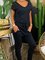 Black Lace Paneled Short Sleeve Casual Pockets Jumpsuits